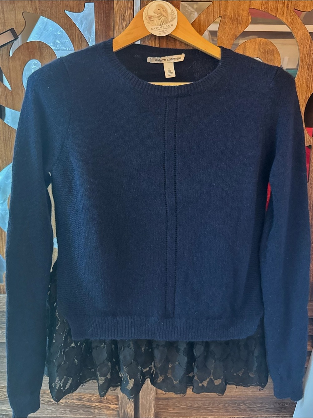 💙 100% Cashmere | Autumn Cashmere | Sweetheart Face, Troublemaker Hem | Navy